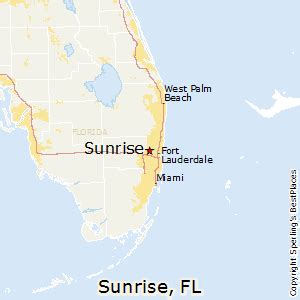 sunrise florida map.